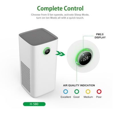 Purificateur d'air intelligent d'arrêt d'odeur de ménage pour le formaldéhyde PM2.5 de pollution atmosphérique