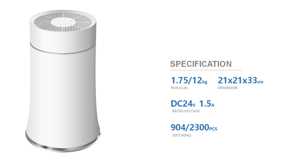 Purificateur d'air à faible bruit de pièce de purificateur d'air de vrai Hepa économiseur d'énergie pour des allergies