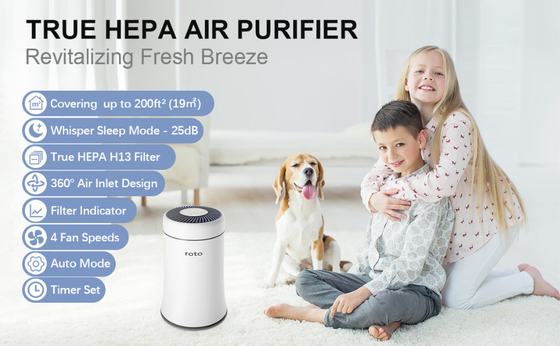Mini purificateur d'air d'anion de bureau avec le certificat de KC de filtre de Hepa