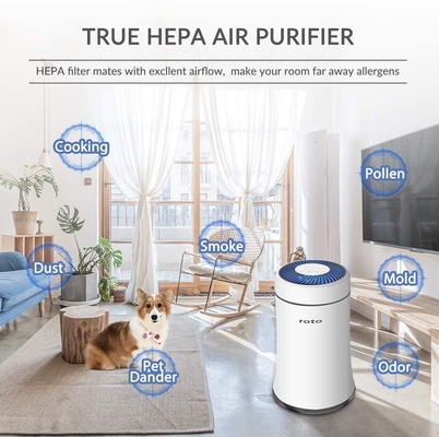 Purificateur d'air de bureau HEPA 13 200 pieds carrés 100-240V 24W ABS matériaux